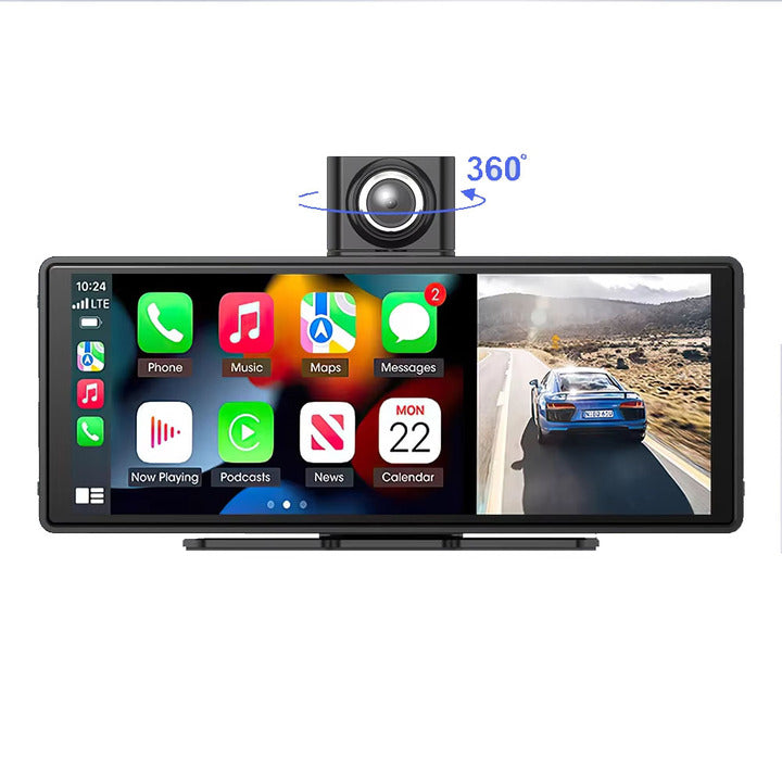 LEHX P10 Pro 10.26'' Dashboard Android 14 AI Screen Dash Cam Auto GPS Navigation Carplay Android Auto Dual Lens Video Recorder